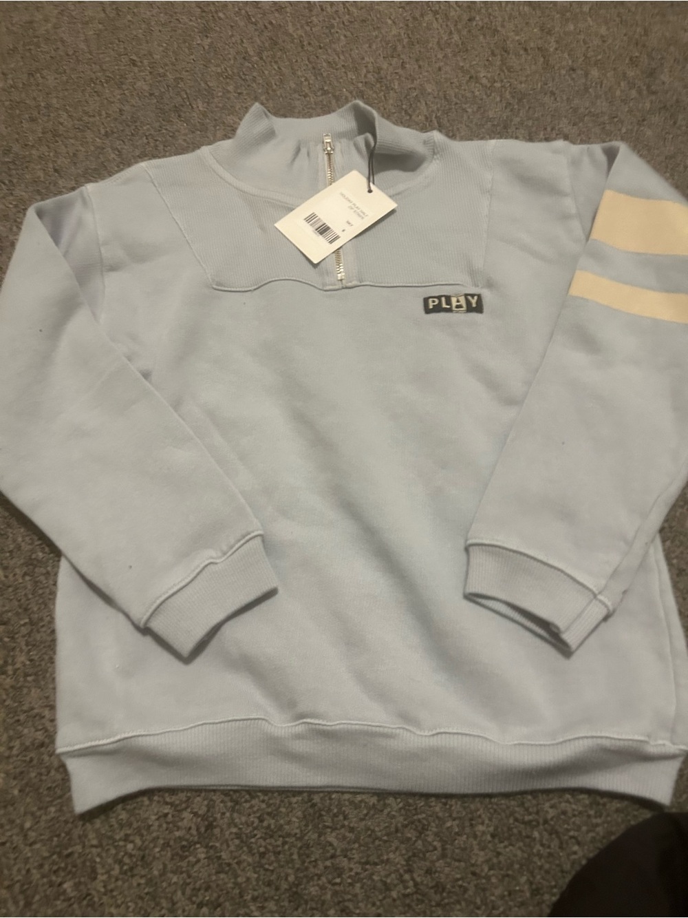Baby Blue Quarter-Zip Sweater for Kids